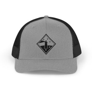 Lighthouse Patch Trucker Cap — Vintage Coastal Snapback Hat